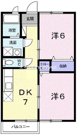 ニューエルディム小西Ａの物件間取画像